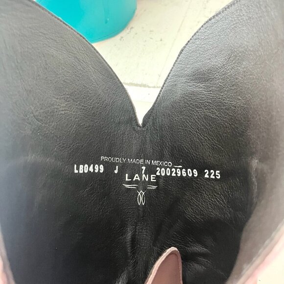 Lane LEXINGTON Over the Knee Womens Cowboy Boots 7 Pink Western Cowgirl Lace up - Picture 14 of 16